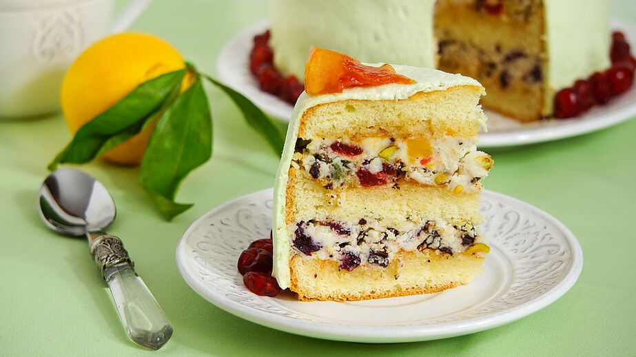 Cassata alla siciliana auf einem Teller