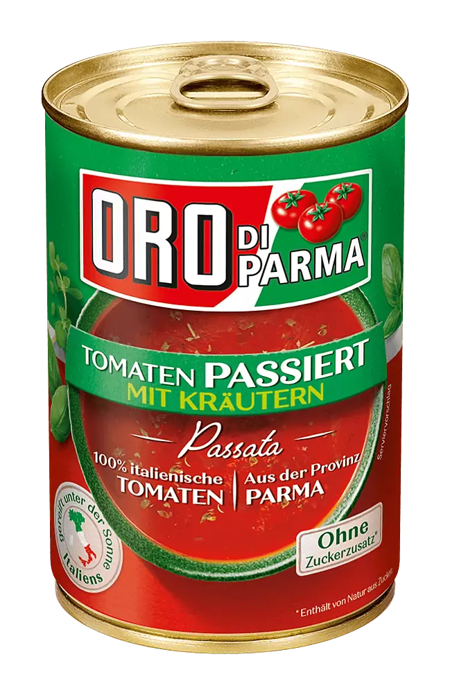 Passierte Tomaten mit Kräutern von ORO di Parma 425ml Dose