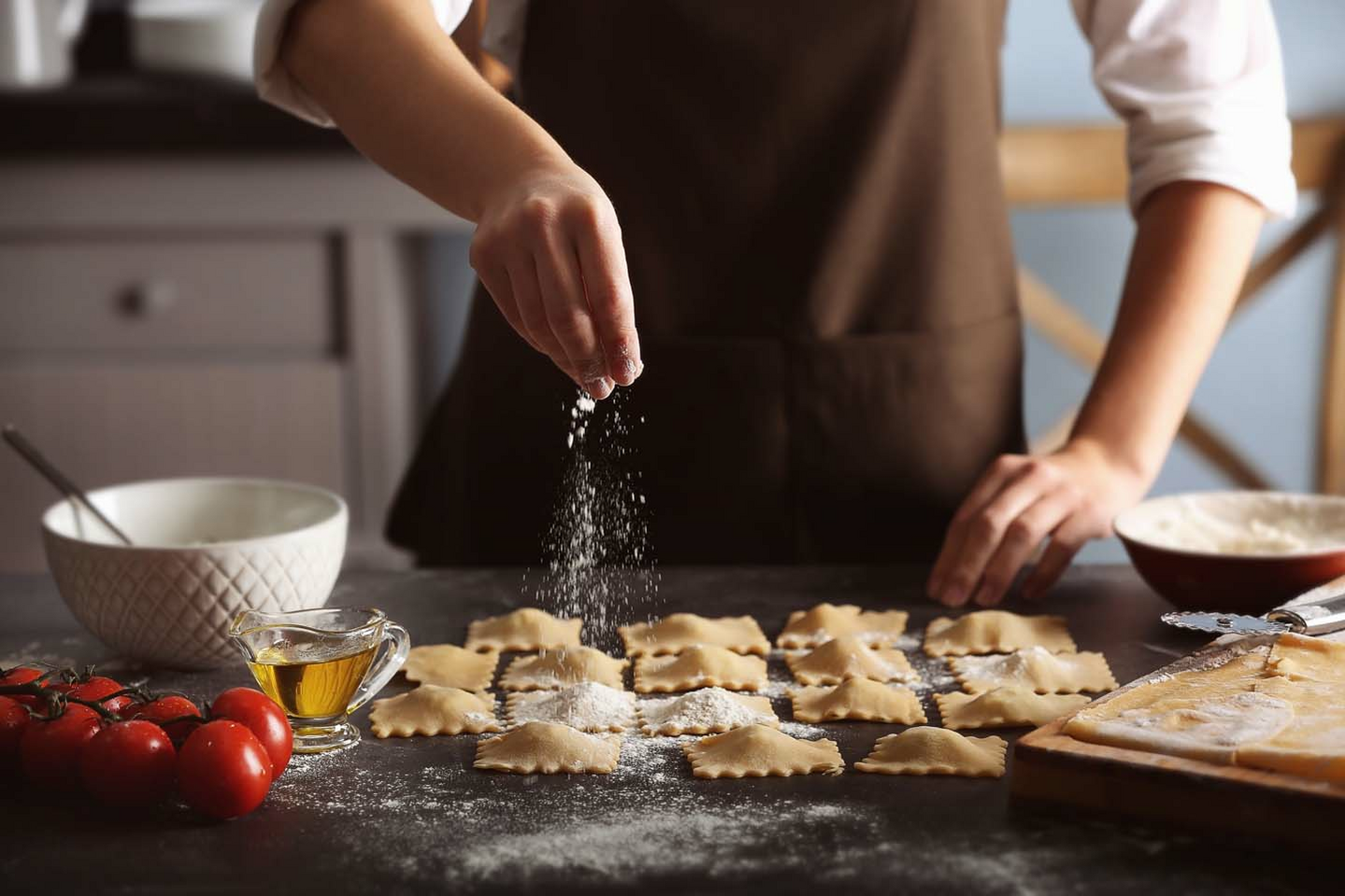 Ravioli werden selber gemacht