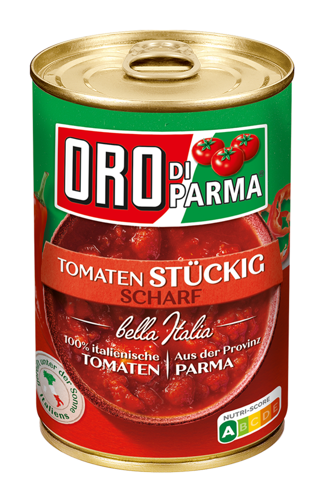 Stückige Tomaten scharf von ORO di Parma 425ml
