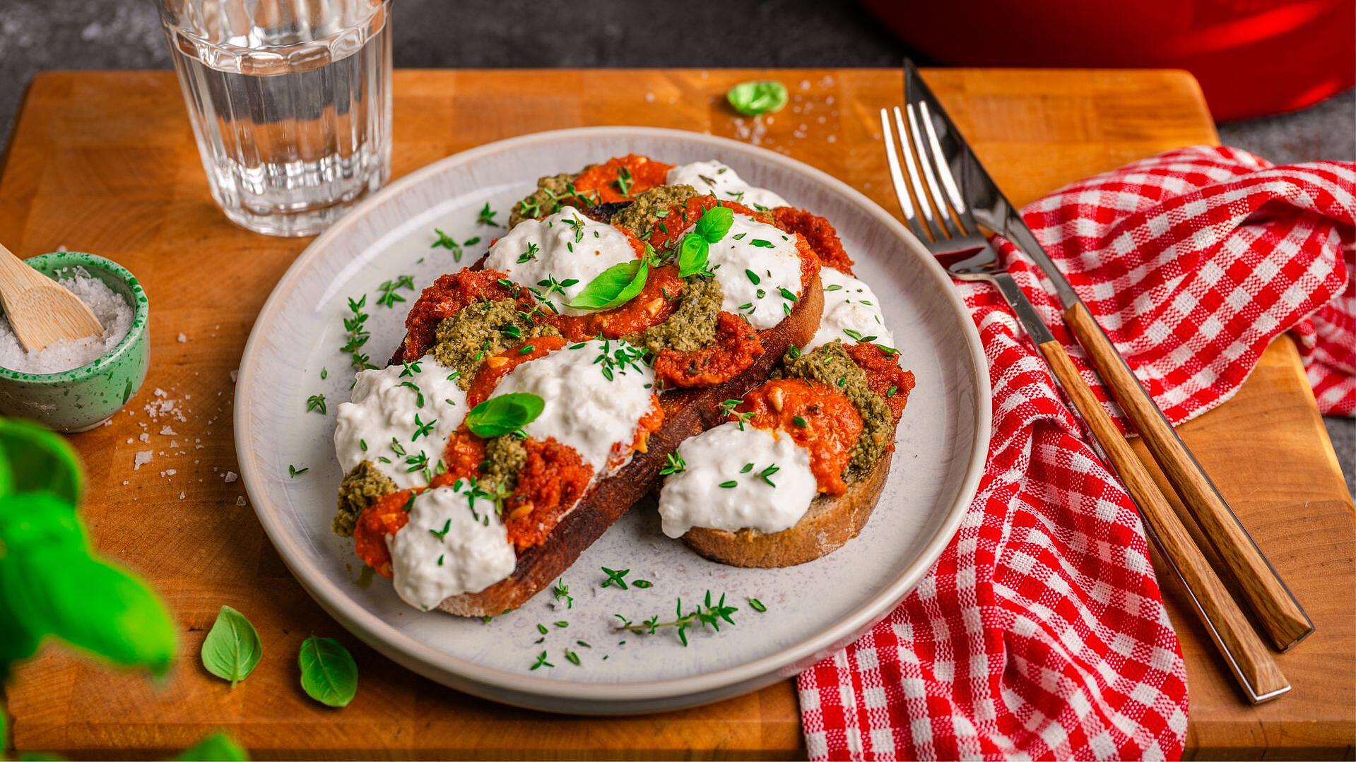 Tricolore Burrata Toast