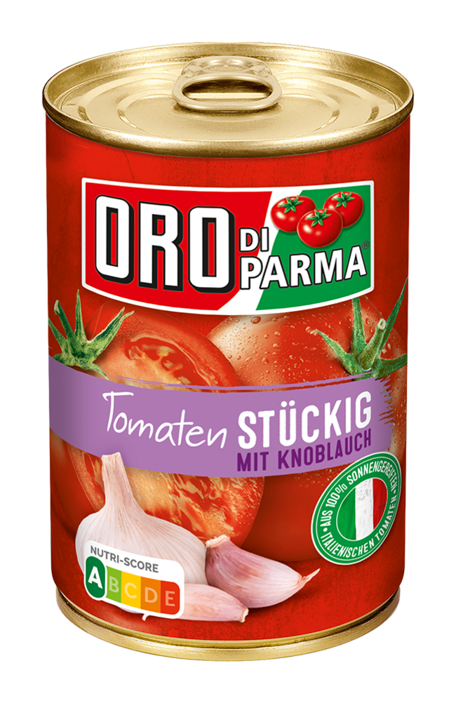 Chopped tomatoes with garlic