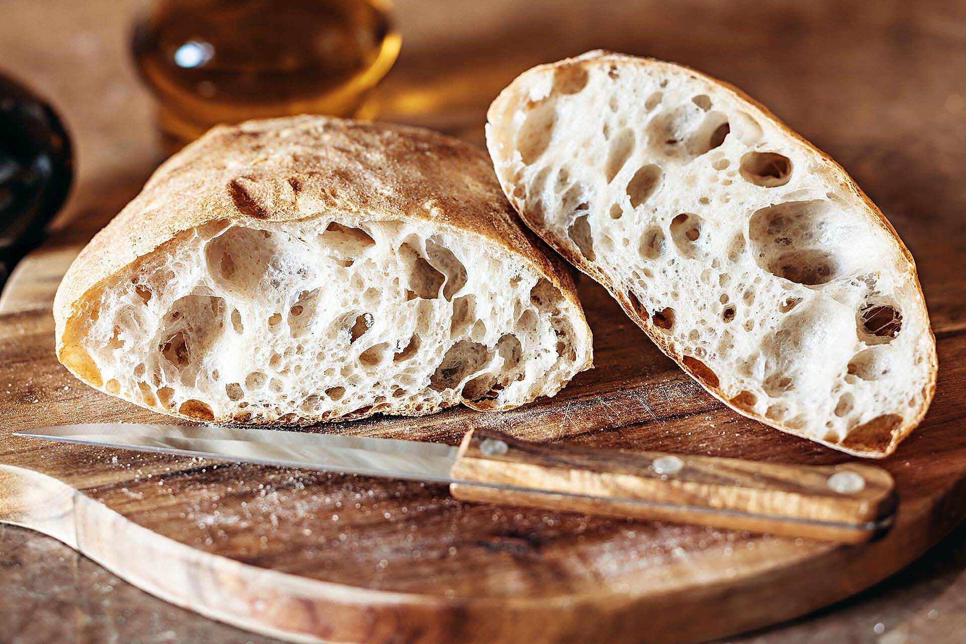 Aufgeschnittenes Brot