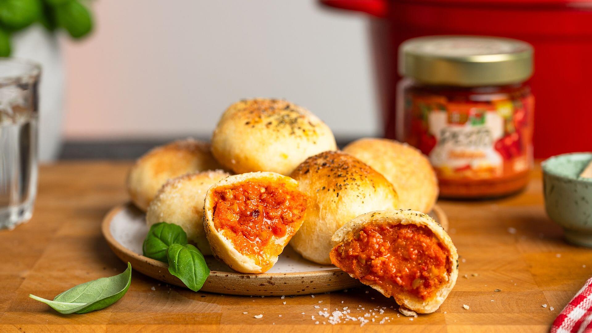 Pesto Focaccia Bites aus dem Airfryer