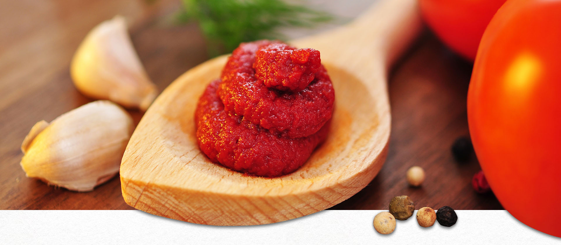 Tomatenmark auf Kochlöffel