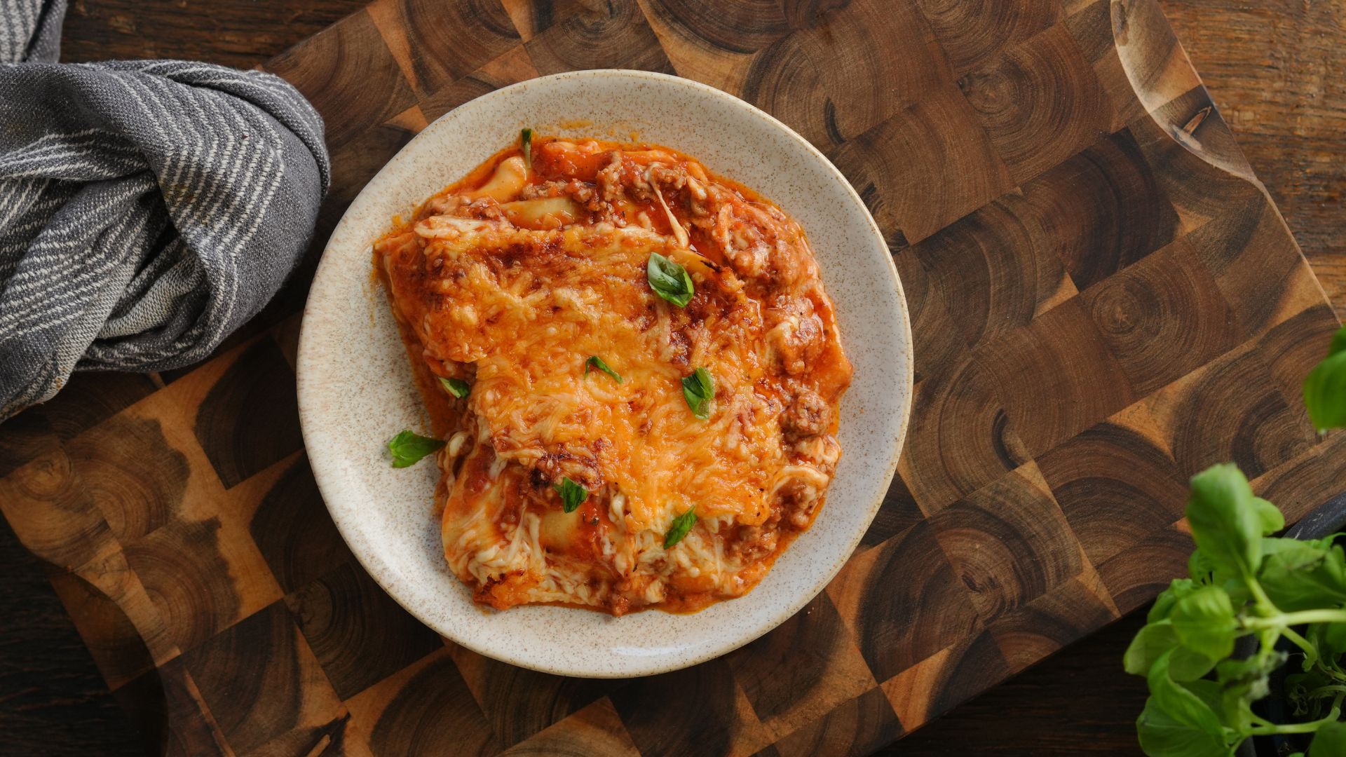 Lasagne im Airfryer mit ORO di Parma Passata Rustica