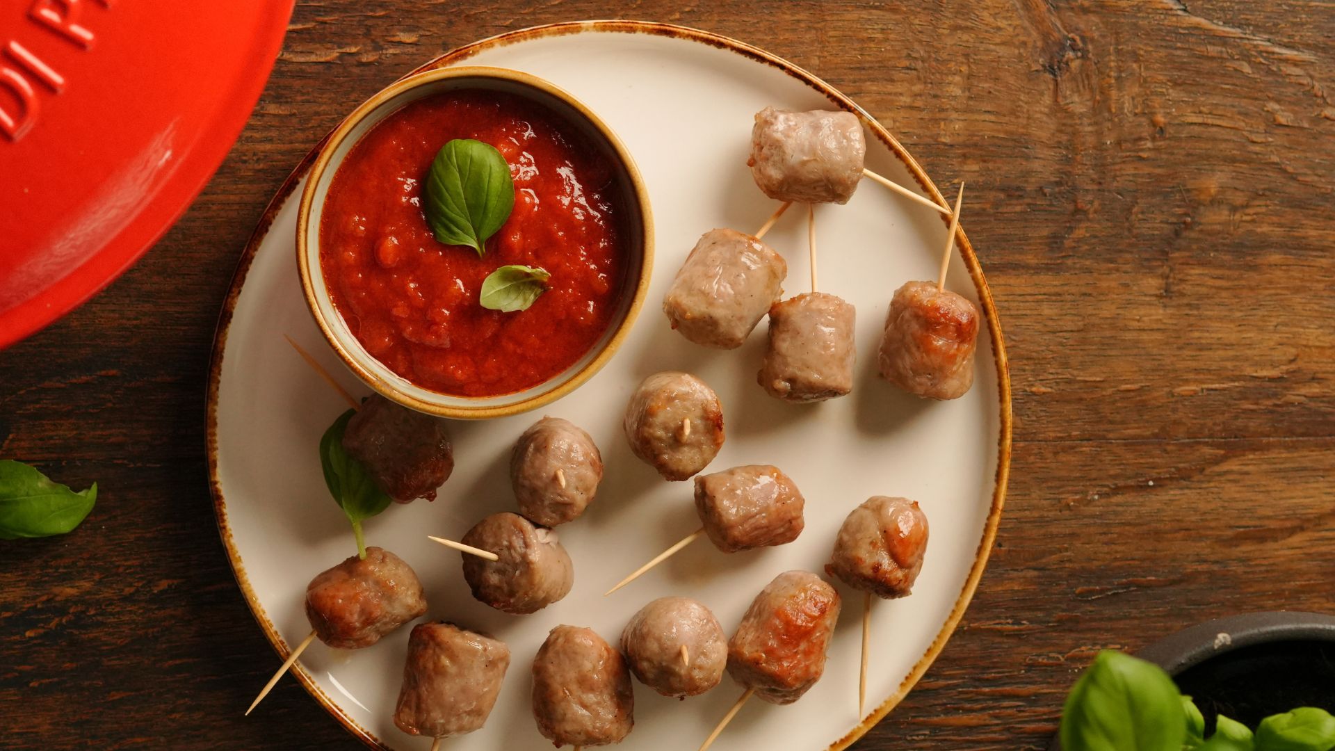 Salsiccia-Spieße aus dem Airfryer mit ORO Sugo Gemüse