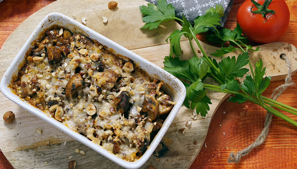 Rezept für Gemüsegratin mit Haselnüssen und Parmesan | ORO di Parma